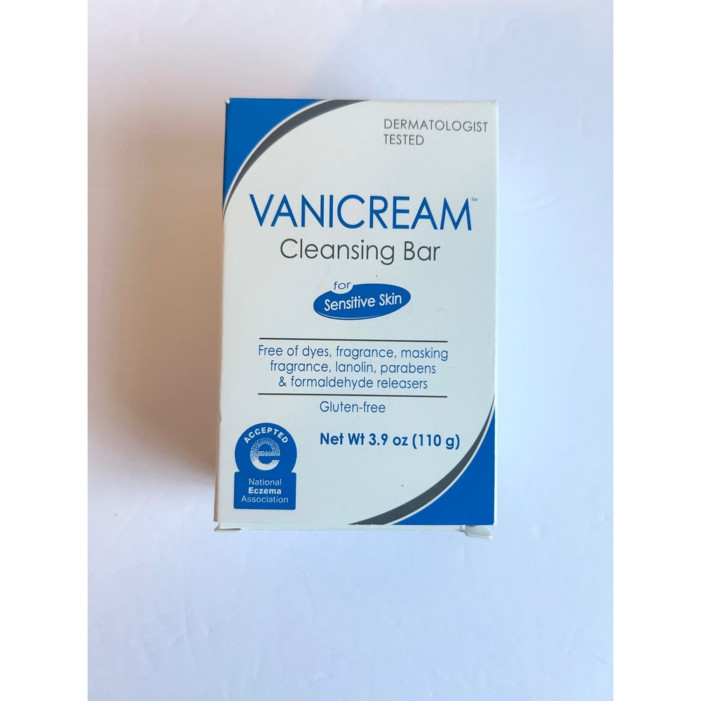 Vanicream Cleansing Bar for Sensitive Skin Fragrance Free 3.9 oz 110g Soap